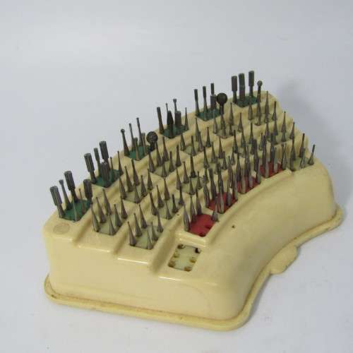Vintage Ash Burs dental drill set - 9 missing bits