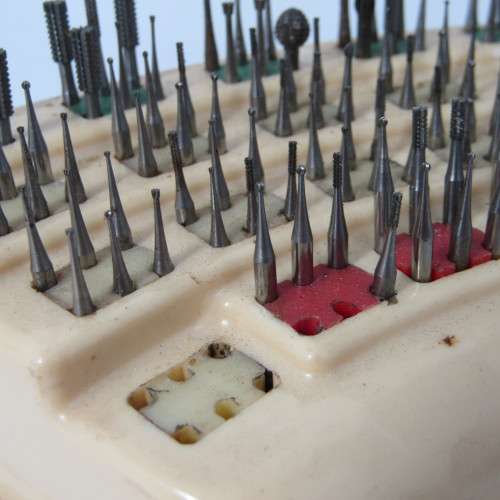 Vintage Ash Burs dental drill set - 9 missing bits