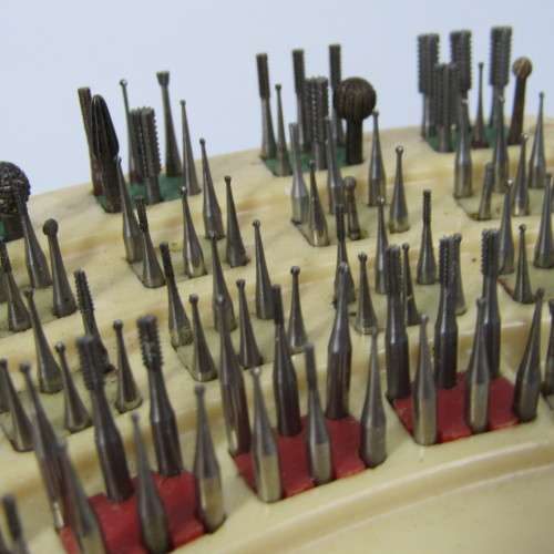 Vintage Ash Burs dental drill set - 9 missing bits