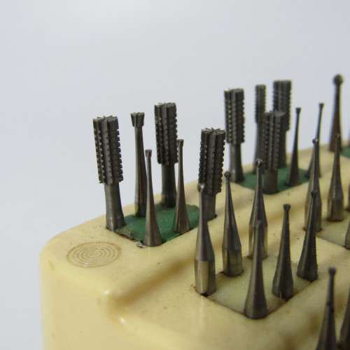 Vintage Ash Burs dental drill set - 9 missing bits