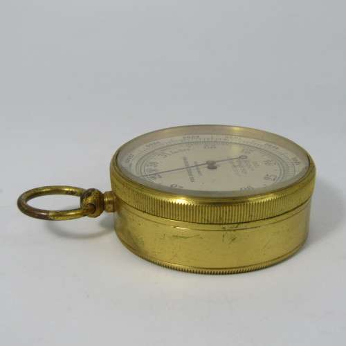 Antique J.H. Steward 10000 feet pocket altimeter in case