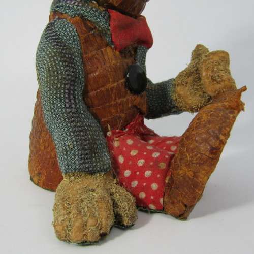 Vintage handmade table lighter made from baby crocodile