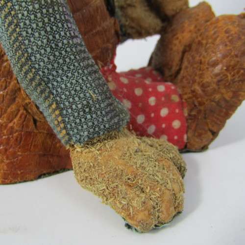 Vintage handmade table lighter made from baby crocodile