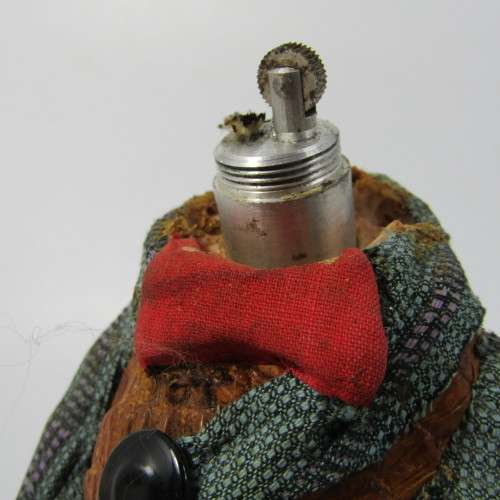 Vintage handmade table lighter made from baby crocodile