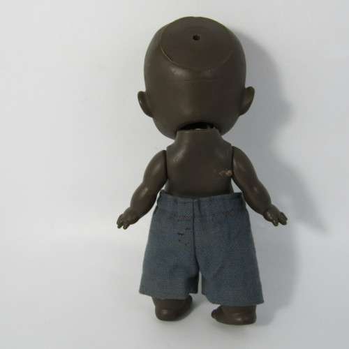 Pair of vintage African rubber dolls