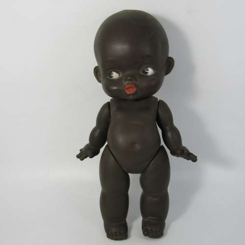 Pair of vintage African rubber dolls