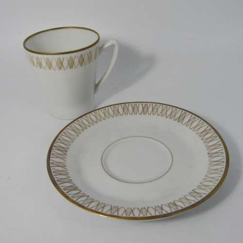 Vintage Karlskrona Sweden porcelain cup & saucer