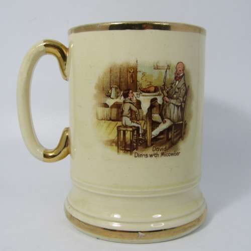 Vintage Arthurwood mug - David dines with Miscawber / Oliver asks for more