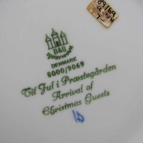Bing & Grondahl 1969 Arrival of Christmas Guest plate in box