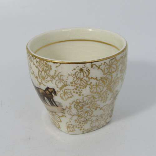 Vintage Midwinter egg goblet set on stand