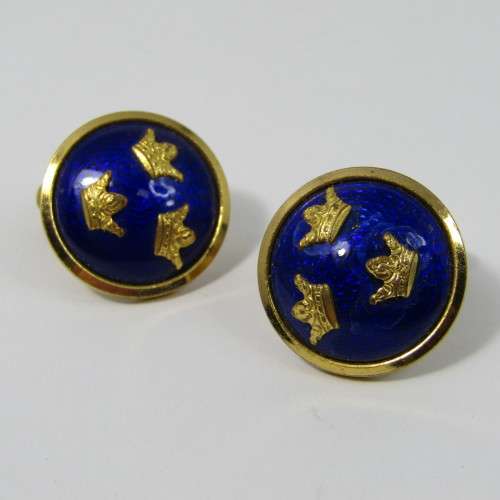 Pair of vintage Sporrong three crowns cufflinks