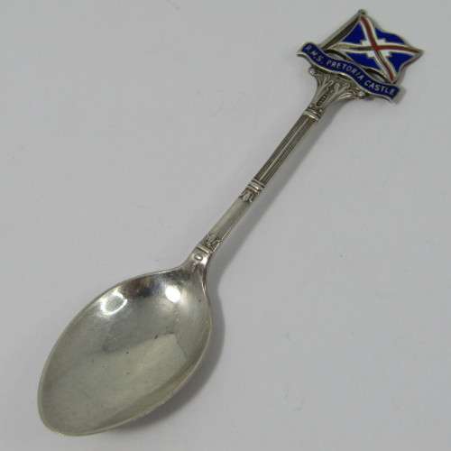 Hallmark Silver R.M.S Pretoria Castle souvenir spoon - weighs 12,5g