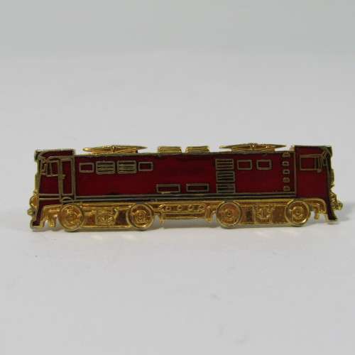 Vintage Electric train gold coloured tie clip