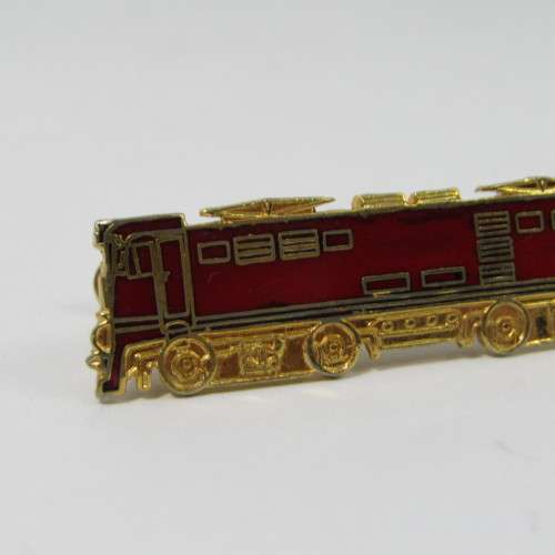 Vintage Electric train gold coloured tie clip