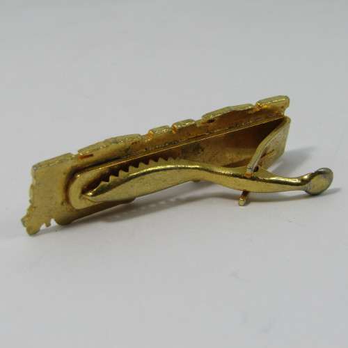 Vintage Electric train gold coloured tie clip