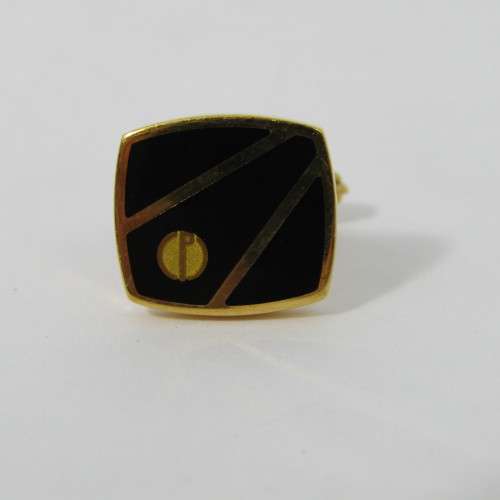 Pair of Dunhill gold plated cufflinks in original box
