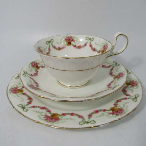 Vintage Aynsley porcelain trio