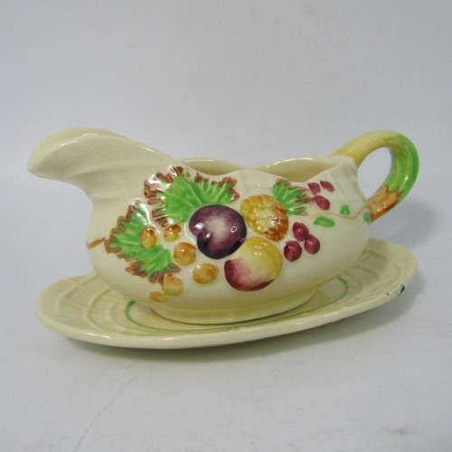 Royal Staffordshire Pottery gravy boat & saucer