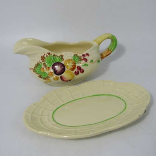 Royal Staffordshire Pottery gravy boat & saucer