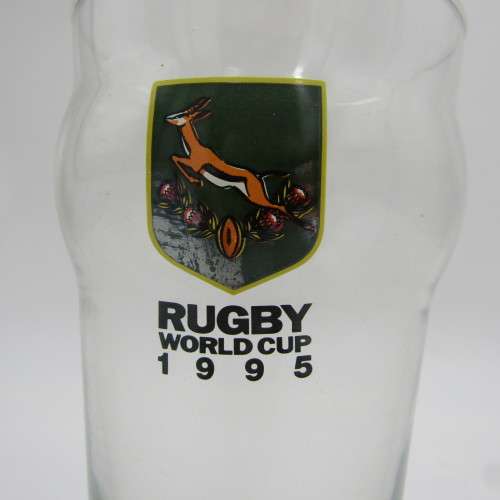 Set of 1995 Rugby World cup glasses (16) in original box