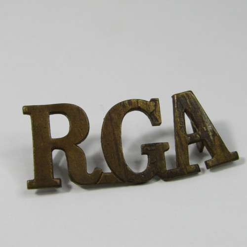 Pair of Royal Garrison Artillery shoulder title