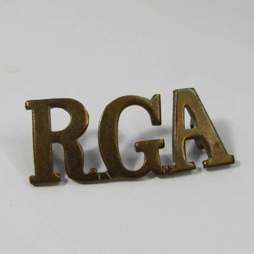 Pair of Royal Garrison Artillery shoulder title