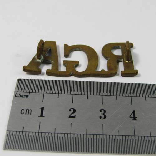 Pair of Royal Garrison Artillery shoulder title