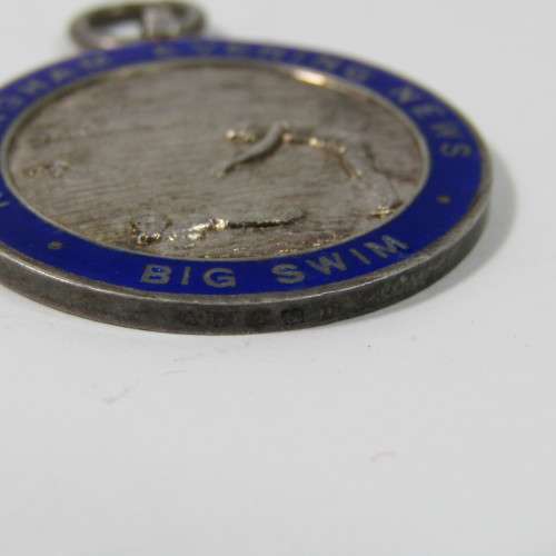 Nottingham Evening News Big Swim silver fob medallion