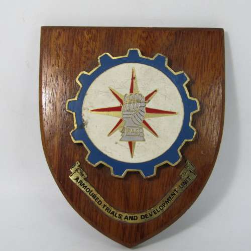 Royal Armoured Corps - Armoured trials & development unit plaque
