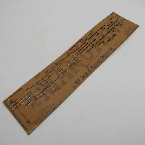 Punched Media MANOPAN music box strip - No. 612 - Jesus of Narareth passeth by - Late 1800`s