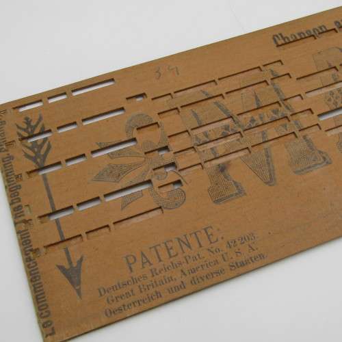 Punched Media MANOPAN music box strip - No. 619 - Nothing but Leabes - Late 1800`s