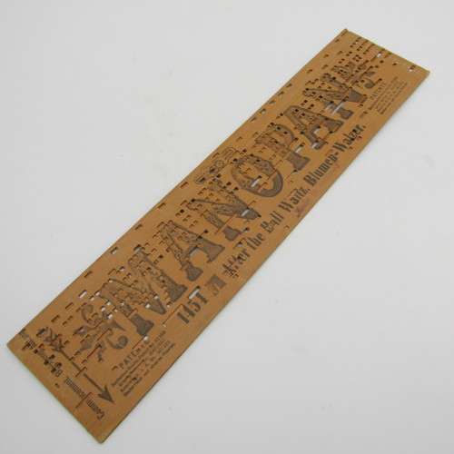 Punched Media MANOPAN music box strip - 1454M - After the Ball Waltz - Late 1800`s
