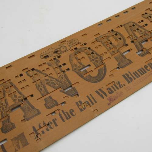 Punched Media MANOPAN music box strip - 1454M - After the Ball Waltz - Late 1800`s