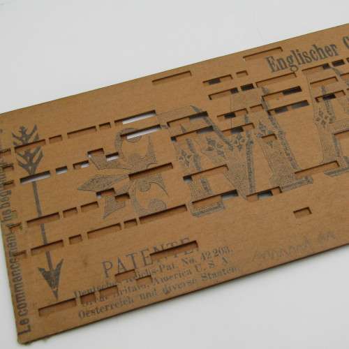 Punched Media MANOPAN music box strip - No. 614 - I left it all with Jesus - Late 1800`s