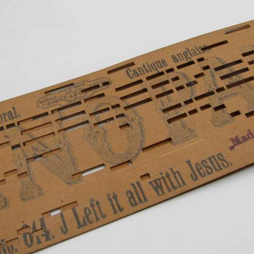 Punched Media MANOPAN music box strip - No. 614 - I left it all with Jesus - Late 1800`s