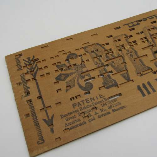 Punched Media MANOPAN music box strip - No. 111 M - Rosen aus dem Suden - Late 1800`s