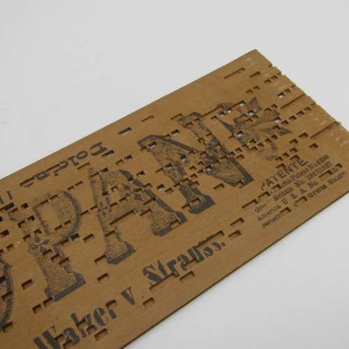 Punched Media MANOPAN music box strip - No. 111 M - Rosen aus dem Suden - Late 1800`s