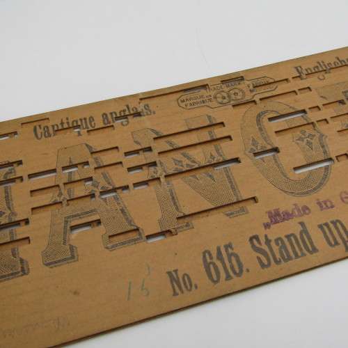 Punched Media MANOPAN music box strip - No. 615 - Stand up for Jesus - Late 1800`s