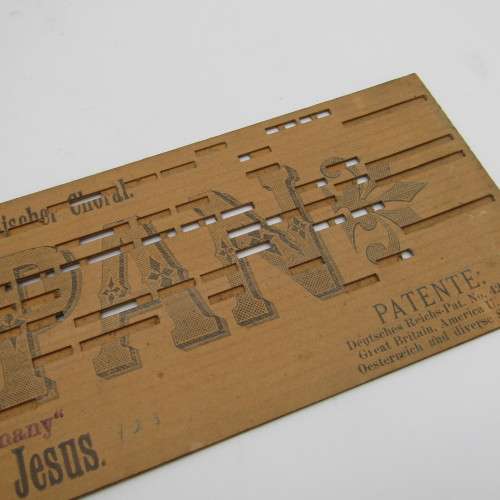 Punched Media MANOPAN music box strip - No. 615 - Stand up for Jesus - Late 1800`s