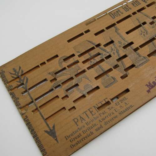Punched Media MANOPAN music box strip - No. 622 - There is a fountain - Late 1800`s - Error