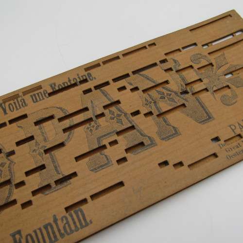 Punched Media MANOPAN music box strip - No. 622 - There is a fountain - Late 1800`s - Error