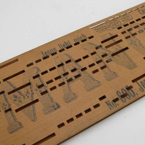 Punched Media MANOPAN music box strip - No. 605 - Jesus loves even me - Late 1800`s