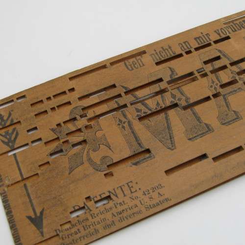Punched Media MANOPAN music box strip - No. 627 - Pass me not - Late 1800`s