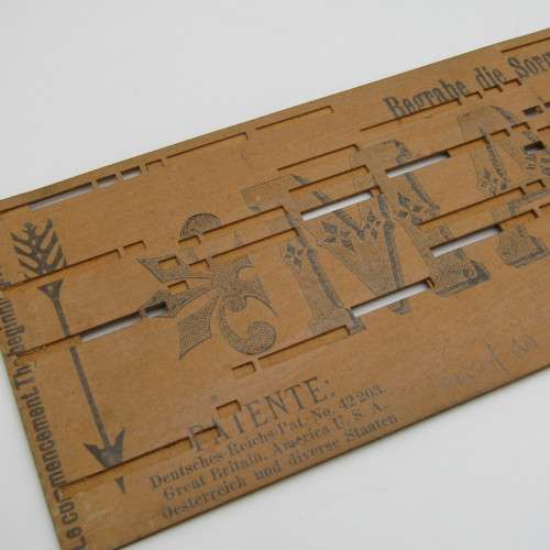 Punched Media MANOPAN music box strip - No. 606 - Burg the Sorrow - Late 1800`s