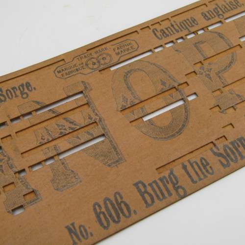 Punched Media MANOPAN music box strip - No. 606 - Burg the Sorrow - Late 1800`s