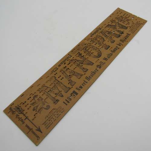 Punched Media MANOPAN music box strip - 146 M - Sweet Heather Bell Waltz - Late 1800`s