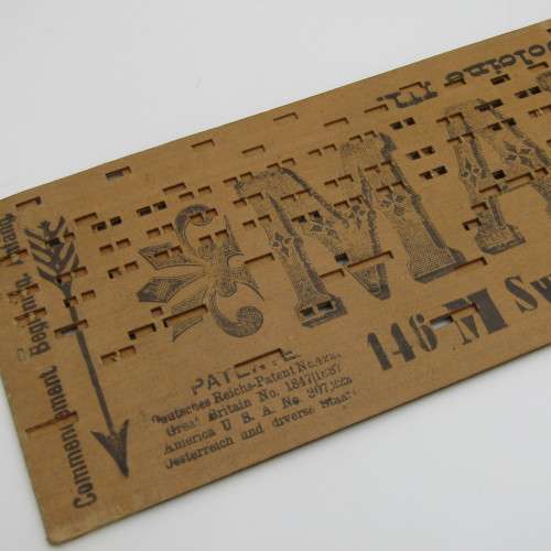 Punched Media MANOPAN music box strip - 146 M - Sweet Heather Bell Waltz - Late 1800`s