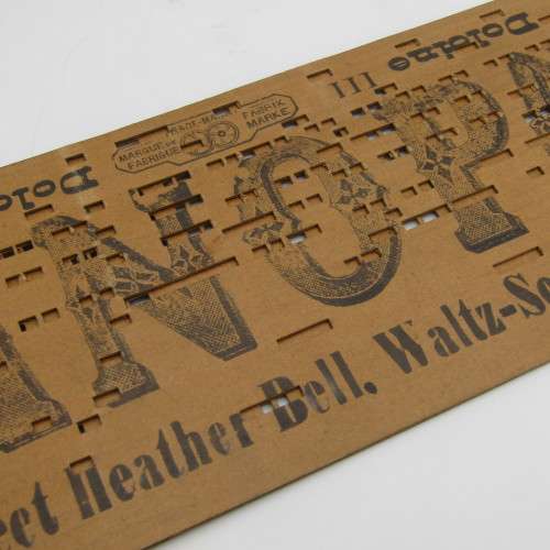 Punched Media MANOPAN music box strip - 146 M - Sweet Heather Bell Waltz - Late 1800`s