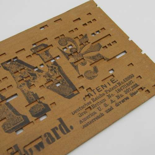 Punched Media MANOPAN music box strip - 146 M - Sweet Heather Bell Waltz - Late 1800`s