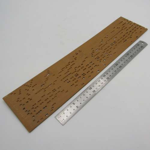 Punched Media MANOPAN music box strip - 146 M - Sweet Heather Bell Waltz - Late 1800`s